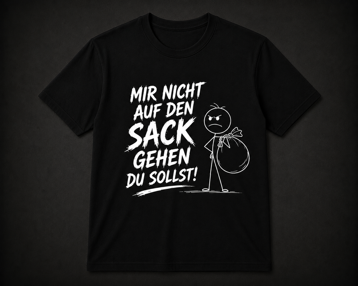 Gehen Du sollst Strichmännchen T-Shirt
