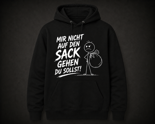 Sack gehen du sollst Hoodie Strichmännchen