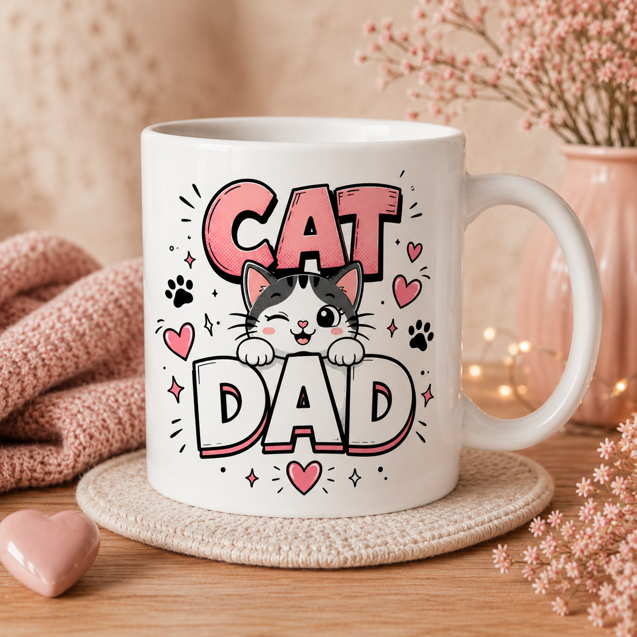 Cat Dad Haustier Tasse